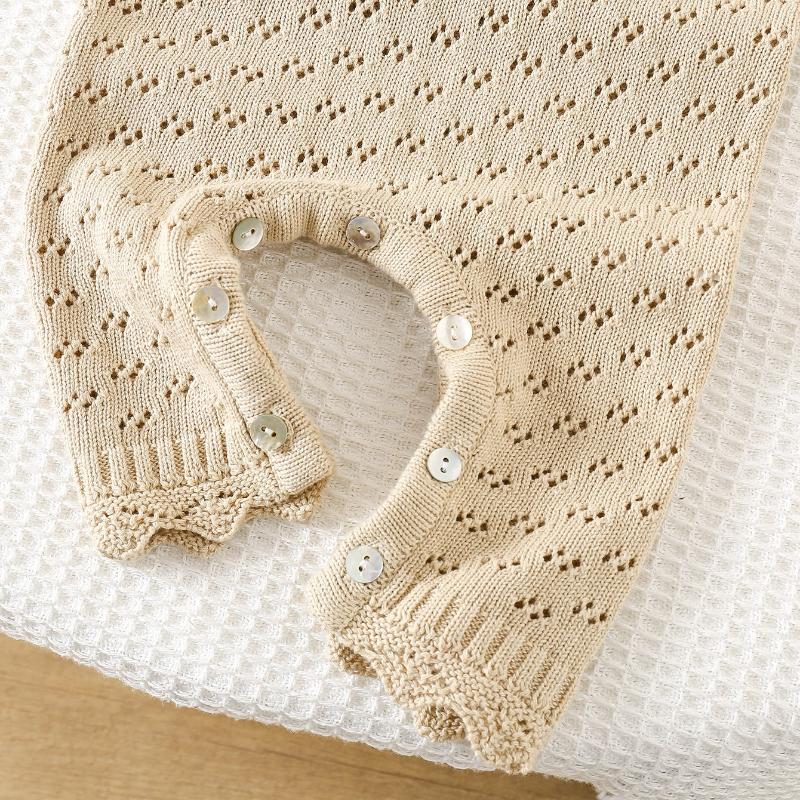 Baby Jumpsuit, Spring and Autumn Styles, Newborn Knitted Long Sleeved Hoodie, Cute Jumpsuit for Boys and Girls, Long Crawling Suit