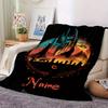 Lord Of The Rings Gondor Silhouette With Ring Flannel Blanket Personalized Name Comfortable All Seasons Suitable For Sofas Beds Travel Camping Office