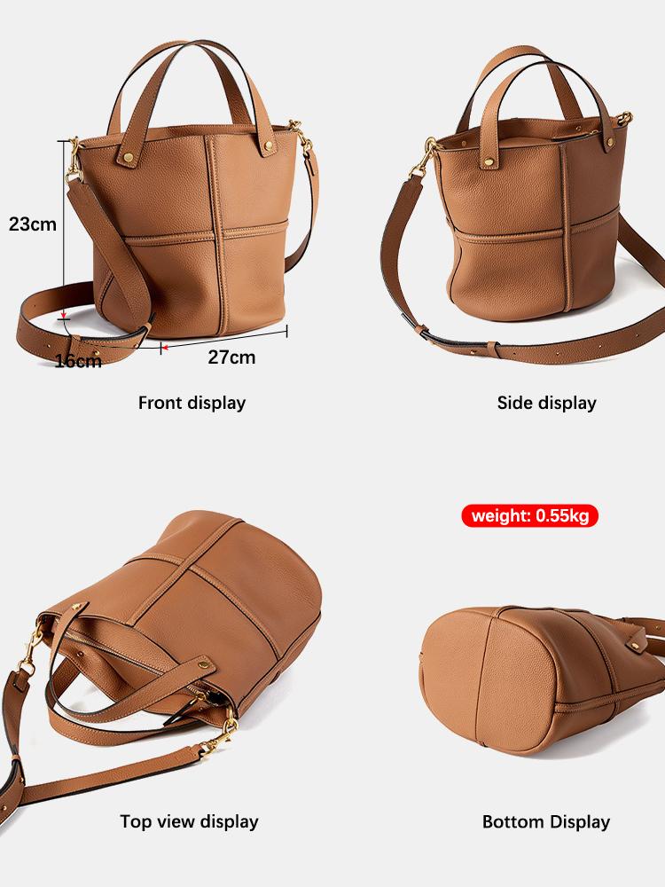 Сумка-тоут из натуральной кожи Zency для женщин — фото 4