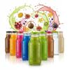 100x Winnie the Pooh Juice Bottles 330ml + Lid Glass Bottle for Juice and Syrup