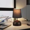 Lampe de table - NETTLIFE - Modèle standard - Noir - Métal - Abat-jour tissu
