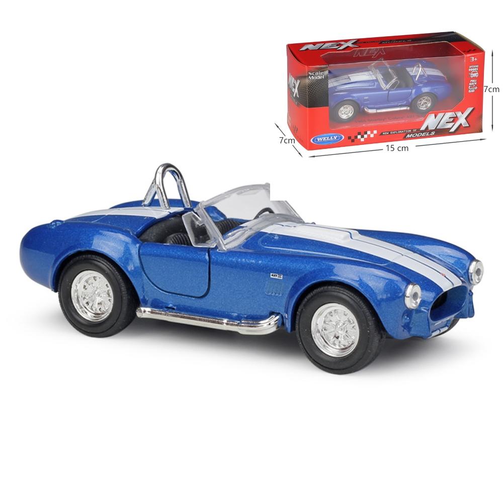 1/36 Ford Shelby Cobra 427 S/C Retro Model Hračky WELLY Diecast Vozidlo Miniatura Natahovací Klasická Kolekce Dárek Pro Děti