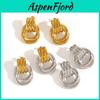 Geometric Stainless Steel Earring Set With Gold Plating For Fashion Women