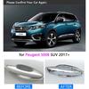 for Peugeot 5008 SUV 2017 2018 Luxurious Chrome Handle Cover Trim Set for 5008 2nd Gen MK2 Car Accessories Stickers Car Styling