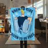 Johnny Bravo Flannel Blanket, High quality Comfortable for All Seasons, Home Decor, Warmth and Comfort