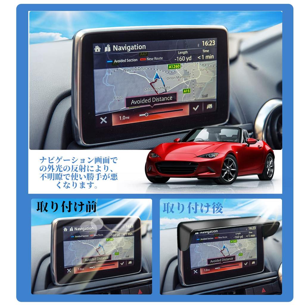 SHAOHAO Mazda Mazda CX-3 Dedicated Car Navigation Visor Sunshade Cover