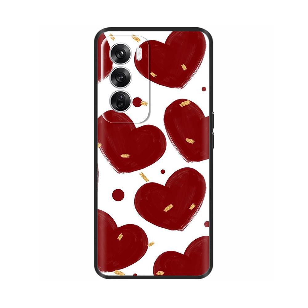 Silicone Case For OPPO Reno 12 Phone Cases Lovely Cat Cover Reno12 5G Soft Liquid Silicon Back Cover For OPPO Reno 12 Pro 5G