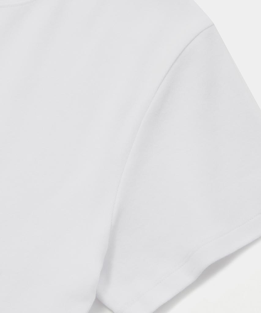 COLUMBIA UNIVERSITY Cu Big Script Women Crop S/S T-Shirts White