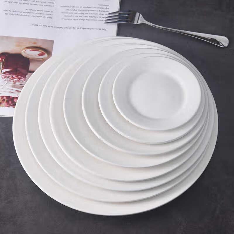 Pure White Ceramic Dinner Plates