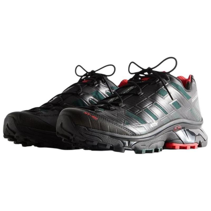 KITH x SALOMON XT Voyager Low Top Casual City Commute Running Shoes Unisex Black Green Sneakers 477723