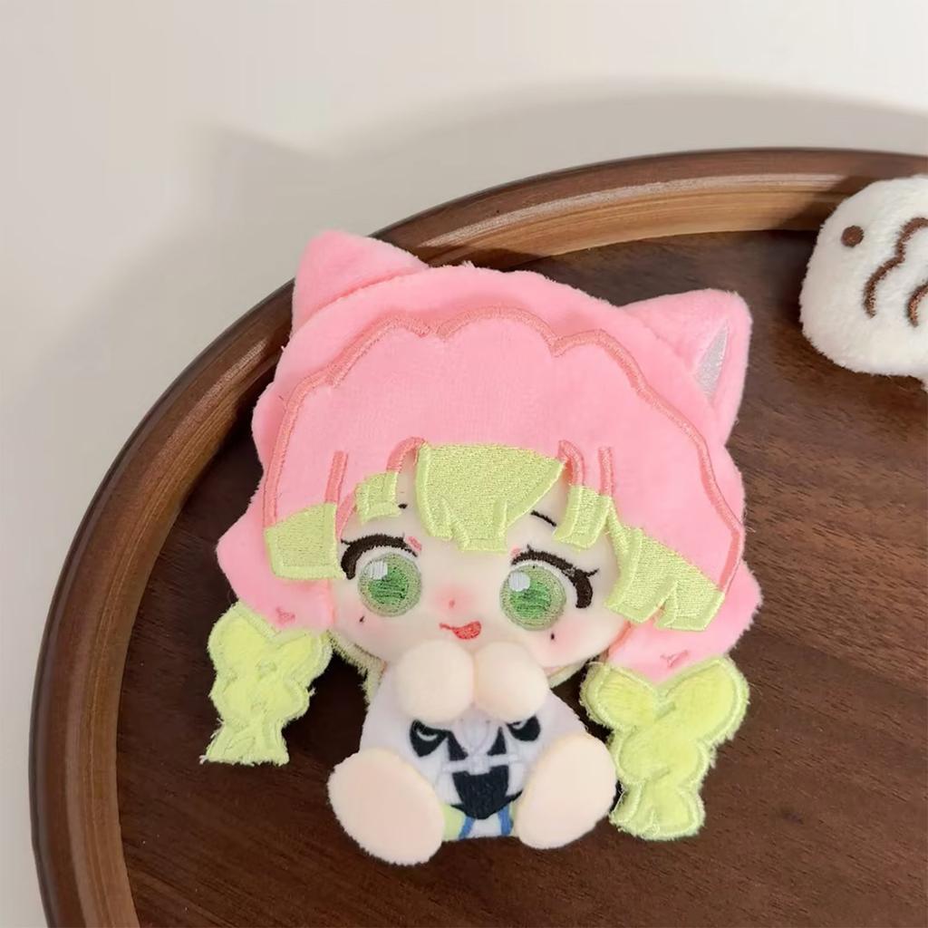 Demon Slayer 2.5D Cotton Plush Doll Keychain Tanjiro Giyuu Tokitou Muichiro Kanroji Mitsuri Anime Stuffed Pendant Collectible Gift for Fans Home Decor