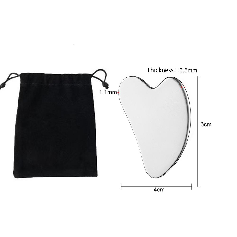 Gua Sha Natural Stainless Steel Scraper Massager Facial Skin Care Guasha Board Face Massager Board Heart Shape Body Relaxation