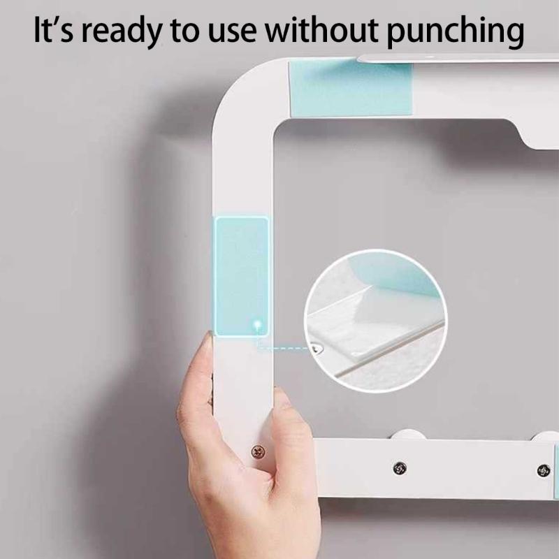 Simple Creative Door Hanger No Trace Adhesive Hooks Sturdy Over Door Hanger for Clothes Towels and Accessories