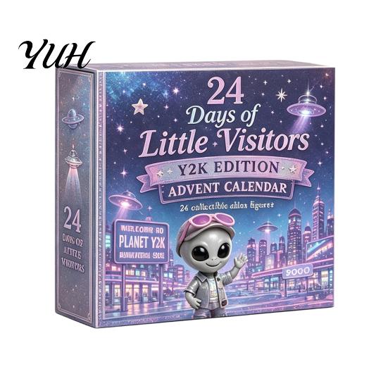 Christmas Gift Box for Family 2026 Spirit Advent Calendar, 24-Day Countdown Mini Figure Set, Elf Alien Calendar Decoration Fairy Ornament Collection,