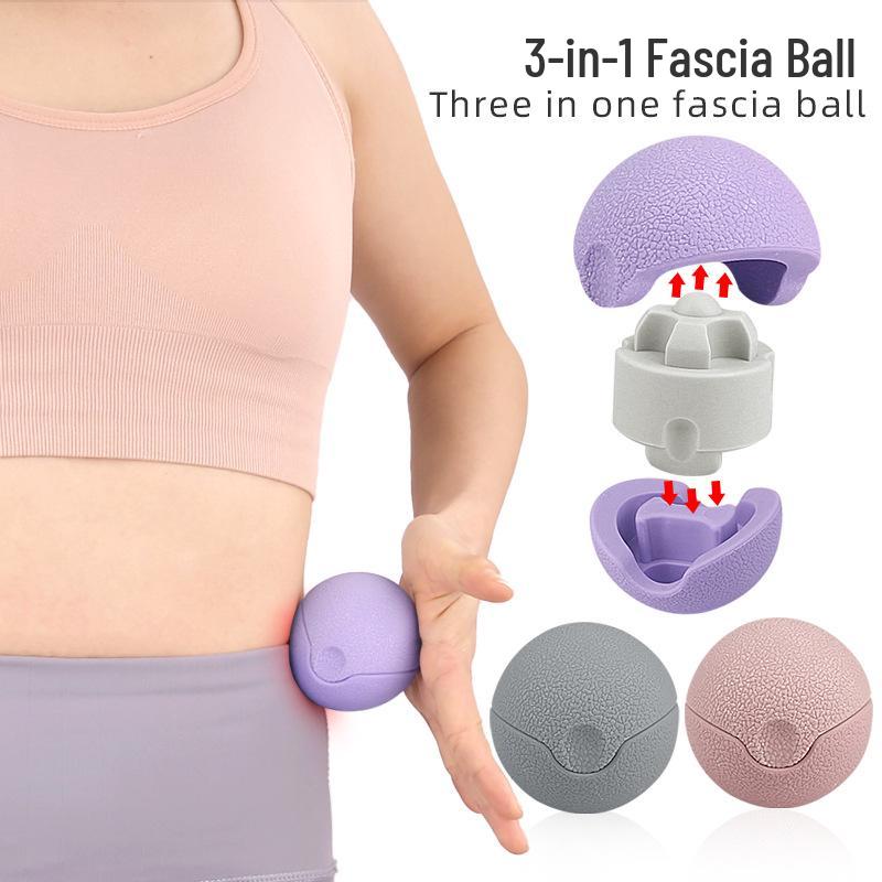 3-in-1 Handheld TPE Fascia & Yoga Massage Ball for Muscle Relaxation