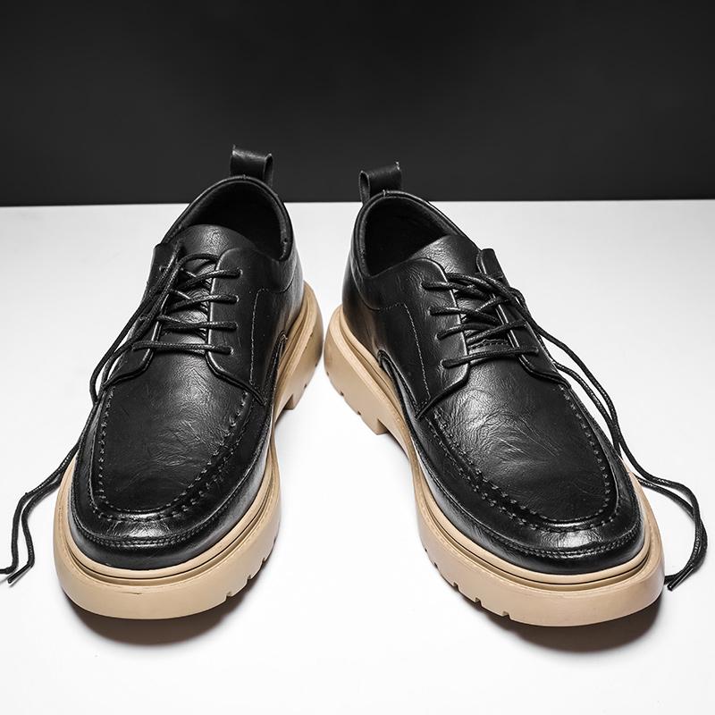 38-45 Scarpe in pelle casual alla moda in pelle antiscivolo resistenti all'usura di alta qualità Scarpe basse in pelle da uomo