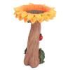 Sunflower Statue Garden Decor Resin Sunflower Sculpture Bird Feeder for Outdoor Lawn Yard Decoration