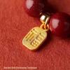 Cinnabar Bracelet Amulet for Women - Purple Gold Sand Beads, Gift for Best Friend or Girlfriend