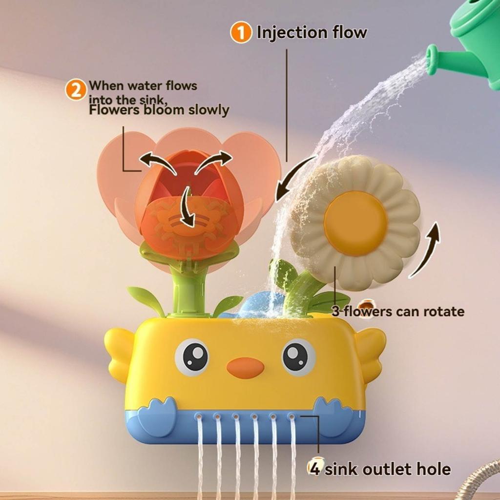 Children's Bath Water Toys Watering Flowers Turning Fun Water Bath Toys Bathroom Water Spray Shower
