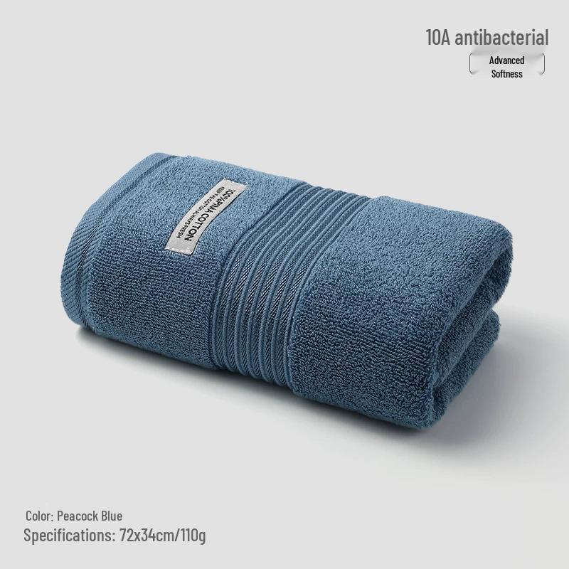 Toalla 7a de Algodón Puro Antibacteriano: Clase A, Engrosada, Muy Absorbente, No Suelta Pelusa, Adecuada para Lavar la Cara y Bañarse, Unisex.