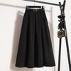 Dimanaf 2025 New Spring Summer Plus Size Women Long Skirts High Waist Vintage Elastic Elegant Pleated Skirts Loose