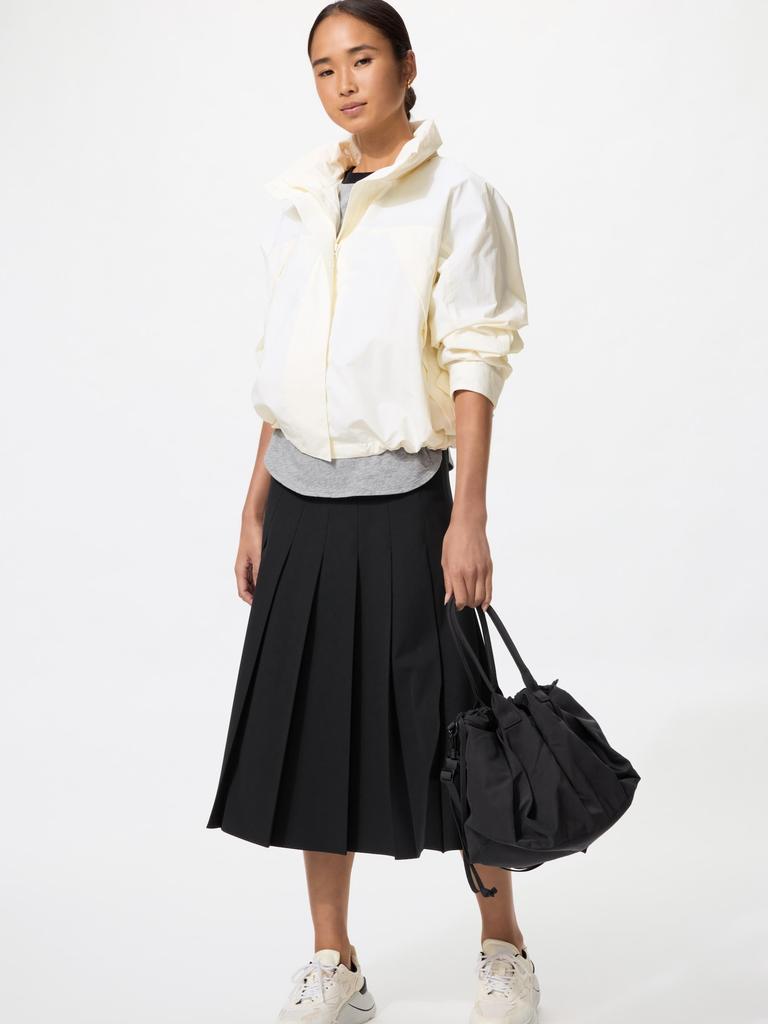 Uniqlo Wide Pleated Midi Skirt  Skirt Length 67 71 Cm 