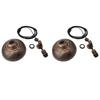 2 Set Vintage Industrial Plug in Pulley Pendant Light with 19.6ft Cord Bronze Dome Ceiling Light