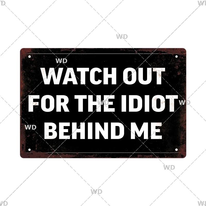 Funny Old  Wise Young  Stupid Metal Tin Sign  Retro Humor Wall Decor for Home  Bar