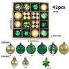 6CM Electroplated Irregular Painted Christmas Ball Ornaments Gift Box Set - Tree Hanging Decorations