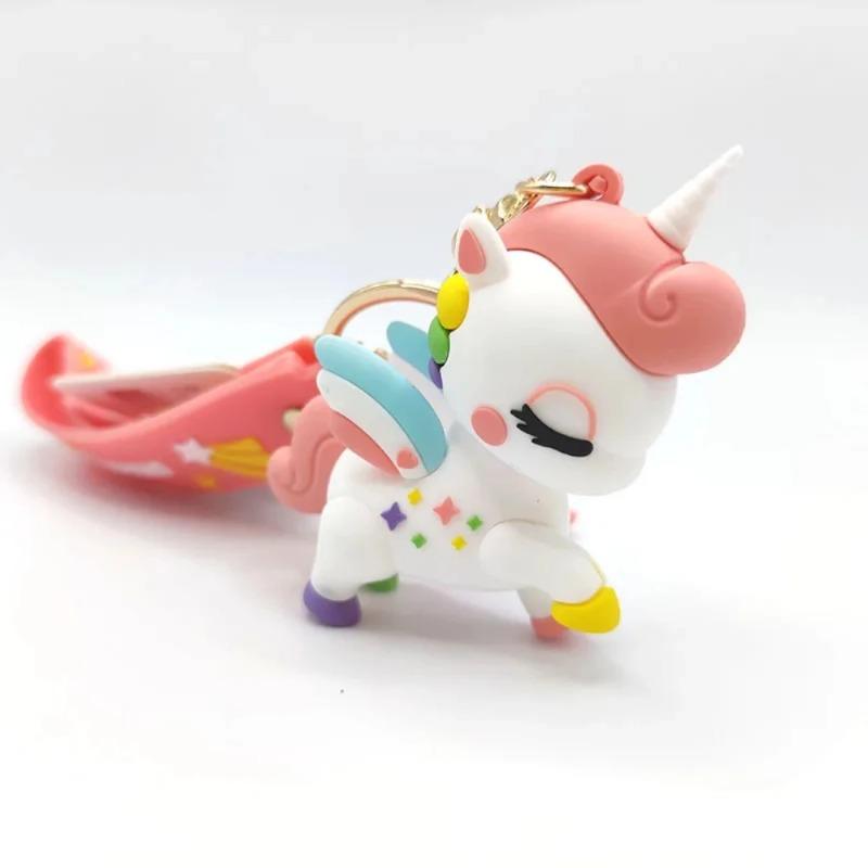 Adorable Beautifu Key Chain Bag Pendant Cute Cartoon Original Unicorn Keychain Car Key Ring Creative Gifts For Children