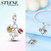Charm Bead Components Copper Metal Lucky Ladybug Snail and Mushroom Pendant Bead Components Compatible With Charm Bead Components Plata Authentic