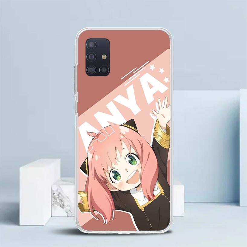S-Spy Family Anya Phone Case For Samsung Galaxy A52 A32 A22 A12 A51 A50S A30S A10S Note 20 Ultra 10 S10 Plus A31 A20 A71 A72 Gal