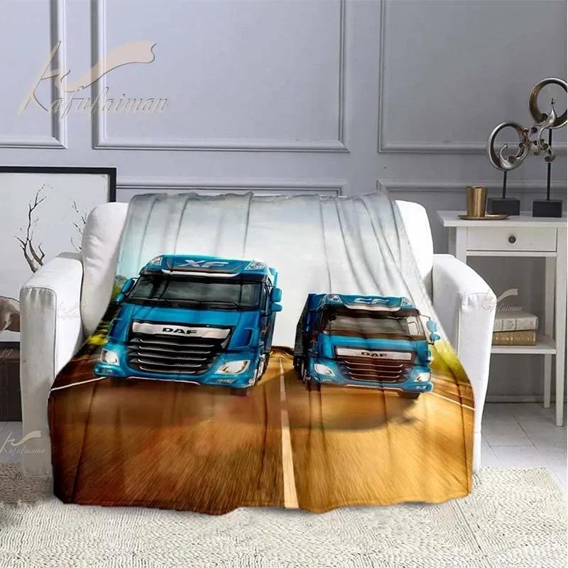 DAF Throw Blanket Truck Super Soft For Auto Parts Modern Cartoon Blanket Bedspread Throw Travel Dropship