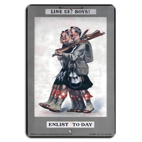Line Up Boys Enlist Today  Join the CauseAluminumtin sign 20x30cm（7.8x11.8inch）