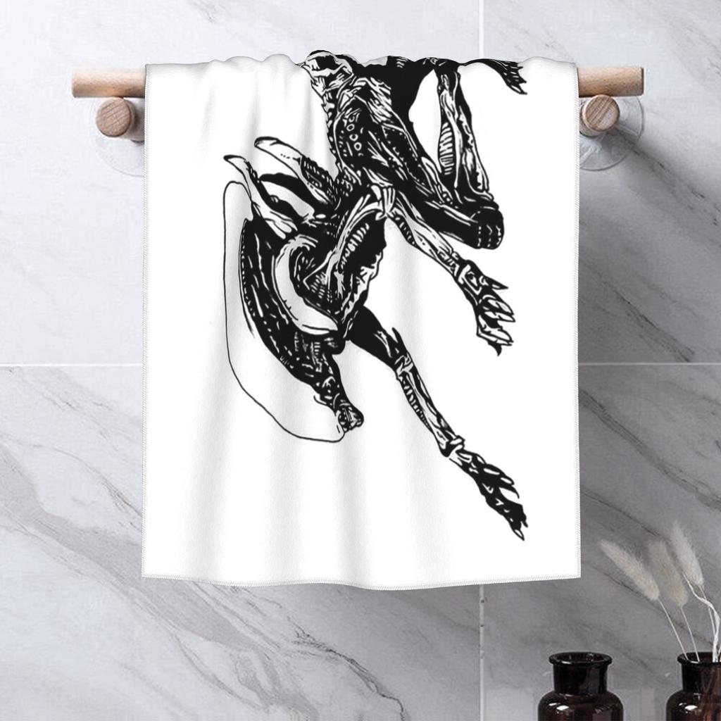 Xenomorph Alien Movie Soft Face Towel Quick Dry Pool Bath Cotton Towels Absorbent Quick
