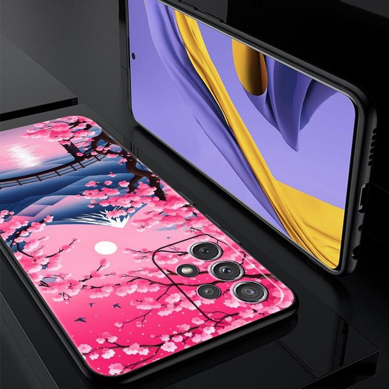 Pink Spring Cherry Blossoms Phone Case For Samsung Galaxy A17 A07 A55 A35 A25 A15 A05 A33 A31 A21s A13 A41 A73 A53 A51 A71 Cover