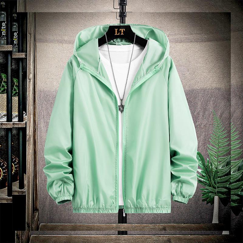 

Men s Ultra-Thin Ice Silk Sun Protection Jacket - Trendy, Breathable, Casual Outdoor Sunscreen Coat L