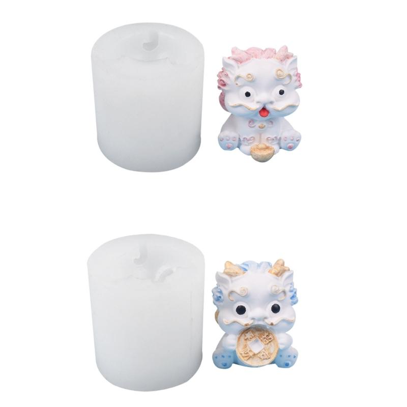Silicone Kirin Dripping Plaster Candle Mold Epoxy Clay Craft DIY Ornaments Jewelry Making Tool Chocolate Fondant Mold