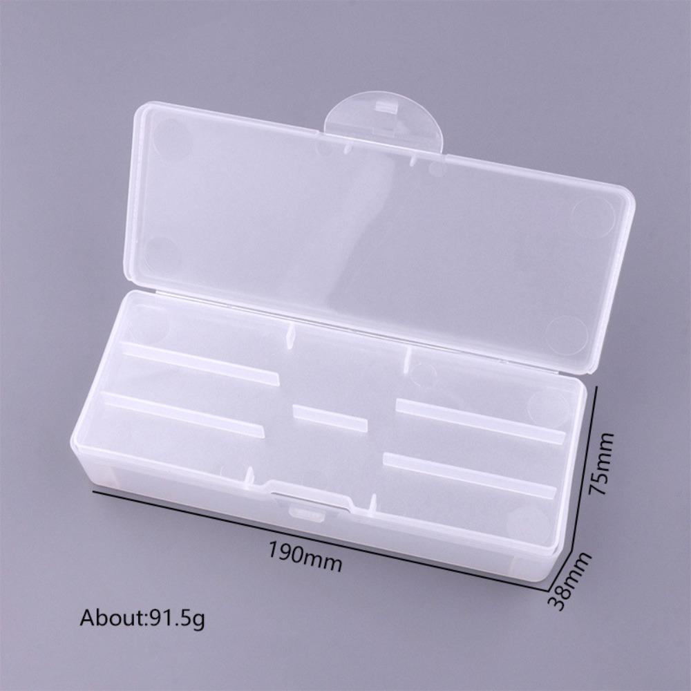 Double Layer Nail Storage Box Large Capacity Frosted Nail Tool Organizer Case Rectangle Removable Tray Nail Art Tool Box