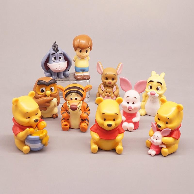 דמויות מיני חמודות מ-PVC של פו הדב וחבריו