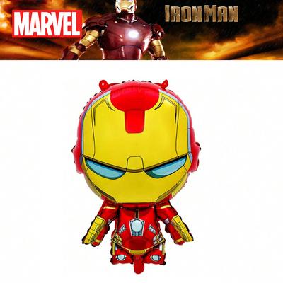 Globo de Película de Aluminio con Empalme de Iron Man de los Vengadores con Licencia Oficial de Marvel Suministros para Fiestas de Navidad, Halloween, Cumpleaños 1 Unidad Redondo Sensorial de Compresión