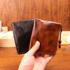 Head Layer Cowhide Wallet for Men, Vintage Vintage Vintage Tanned Leather Wallet for Women, Minimalist Japanese Zipper Wallet