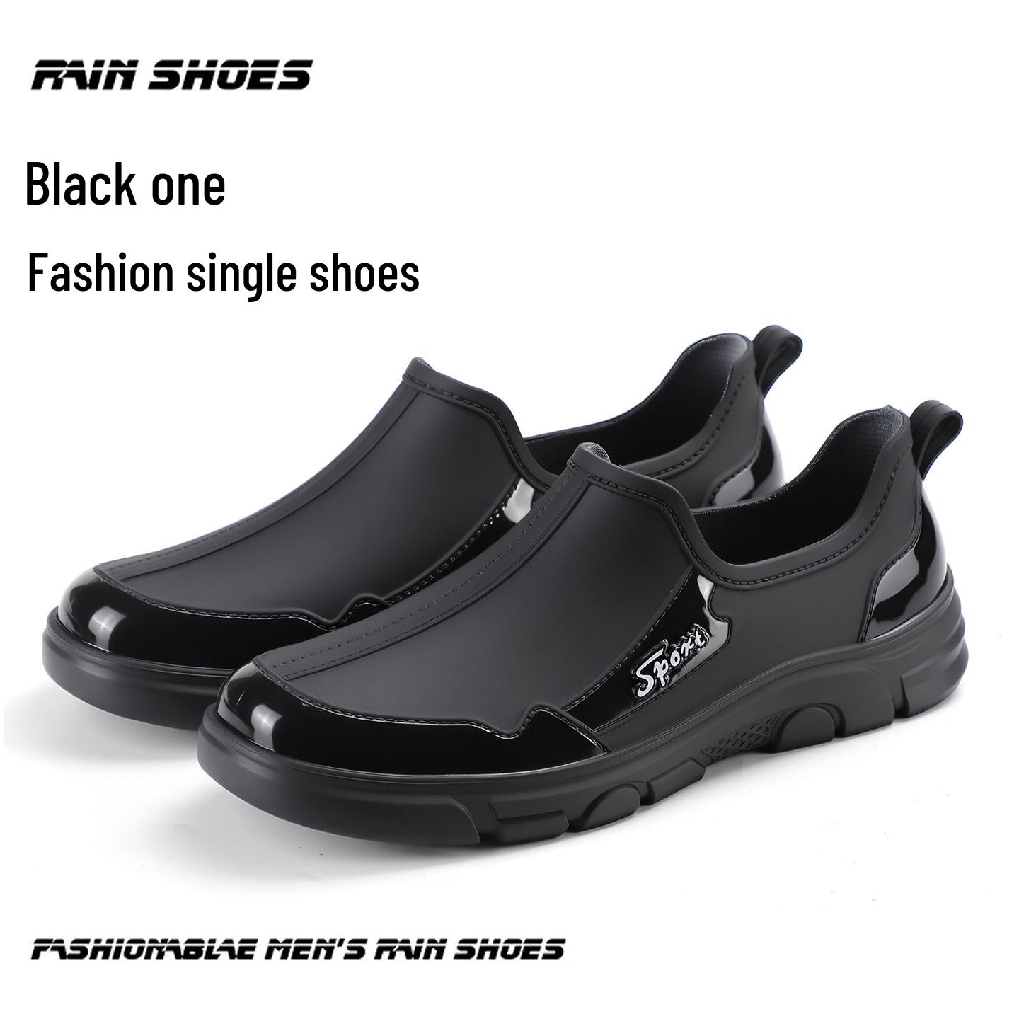 Men s Waterproof Low-Cut Rain Boots - Non-Slip, Durable Rubber Shoes for Work & Kitchen Size 43-44