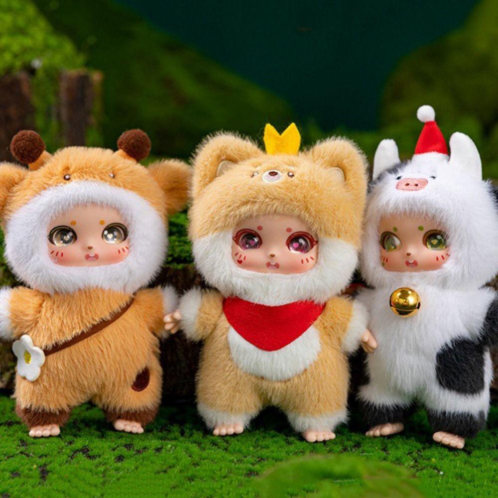 Big Eyes Stuffed Animals Keychain Soft Plush Vinyl Figurine Dolls Animal Series Plush Toy Comfort