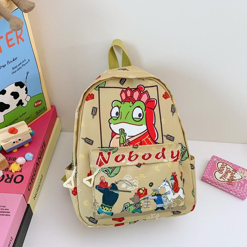 Kindergarten Grundschüler Schultasche Cartoon Niedlich Ausländischer Stil Druck Jungen und Mädchen Rucksack Kinderrucksack