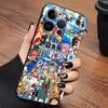 Custodia Nera Morbida per Telefono per iPhone 13 12 11 17 Pro Max XS XR 17Air 15 16 14 Plus 7 8 One Piece Luffy Frutto del Diavolo Zoro