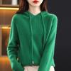 Women's 100% Pure Wool Knit Loose Hoodie - Autumn/Winter Collection