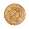 Hand-Woven Rattan Coaster & Non-Slip Table Mat Set: Heat-Resistant Placemats for Water Cups, Teapots, Bowls, Plates & Dining Tables.