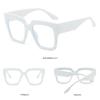 Stylish Oversized Blue Color Lightweight Design Glasses Square Women Men Computer Gaming Eyewear Big Frame Non-Prescription Eyeglasses