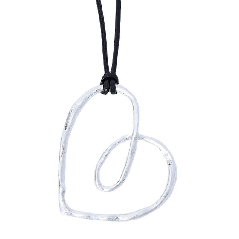 Necklace Vintage Peach Heart Premium Sweater Chain Women'S Metal Long Necklace
